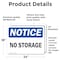 Signmission No Storage, 24 in W x Rectangle, Vinyl Decal OS-2PACK-NS-D-1824-L-14870 - alternate 6